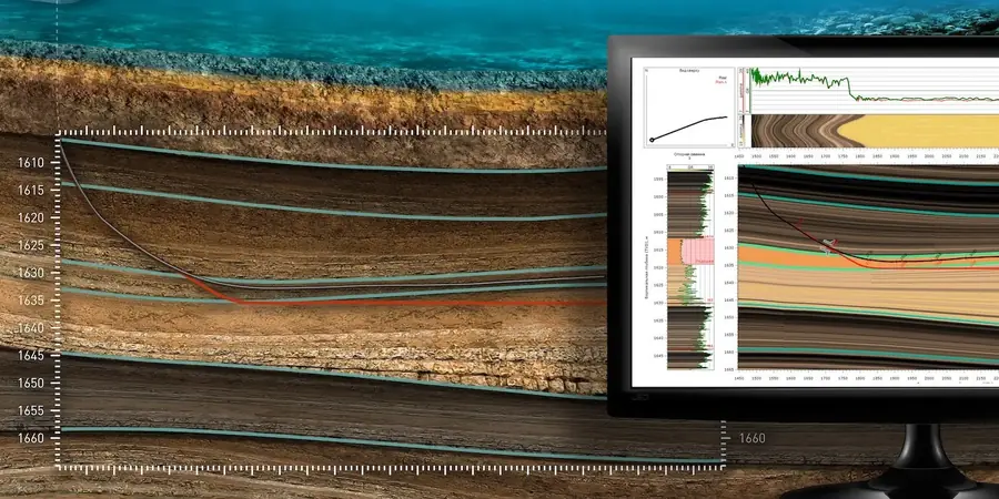 Geosteering model and subsurface interpretation screen